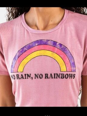 NWT pink rainbow tee shirt